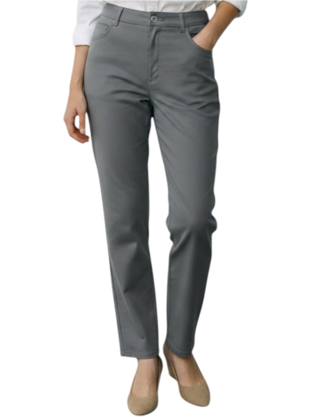 OOBE Business Casual Straight Leg Dress Pants in Platinum Size 2/33 — FLAW